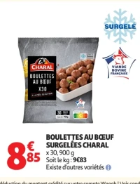 Boulettes au bœuf surgelées Charal