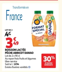 Boisson lactée pêche abricot Danao