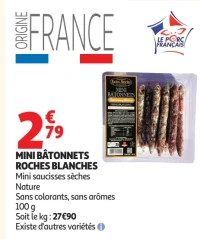 Roches Blanches Mini bâtonnets