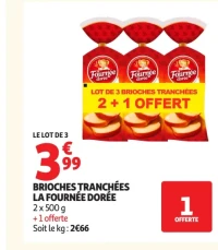 Brioches tranchées La Fournée Dorée