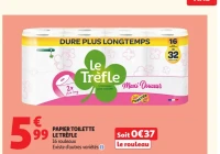 Papier Toilette Le Trèfle Maxi Douceur