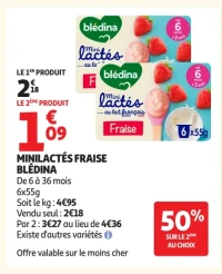 Minilactés Fraise Blédina