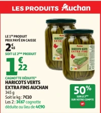 Haricots verts extra-fins Auchan