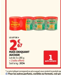 Maïs croquant Auchan