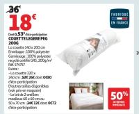COUETTE LEGERE PEG 200G