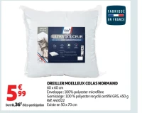 OREILLER MOELLEUX COLAS NORMAND