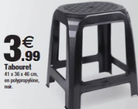 Tabouret en polypropylène 41 x 36 x 46 cm
