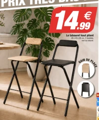 Le tabouret haut pliant