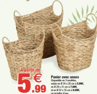 Panier avec anses