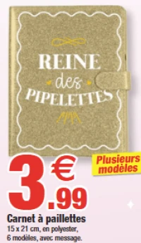 Carnet à paillettes