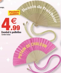 Eventail à paillettes
