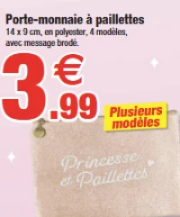 Porte-monnaie à paillettes