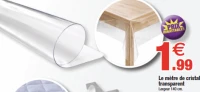 Le mètre de cristal transparent