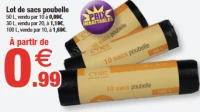 Lot de sacs poubelle c'net