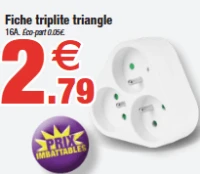 Fiche triplite triangle 16A