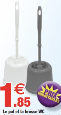 Le pot et la brosse WC