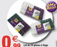 Lot de 24 pinces à linge
