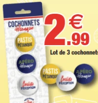 Lot de 3 cochonnets