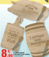 Le coffret planche à découper et son couteau