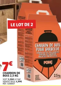 Charbon de bois pour barbecue PONÇ