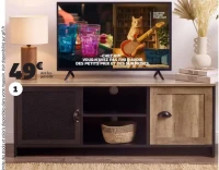 Meuble TV Bois MDF, Métal