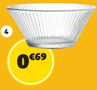 Coupelle en verre strié