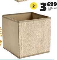Panière structure carton et bambou non tissé GiFi