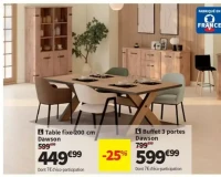 Table fixe 200 cm Dawson Lomoco