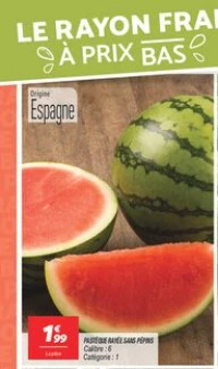 Pastèque rayée sans pépins