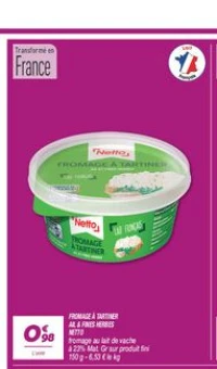Fromage à tartiner ail & fines herbes