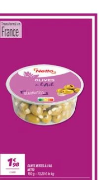 Olives vertes à l'ail