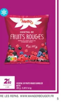 Cocktail de fruits rouges surgelés