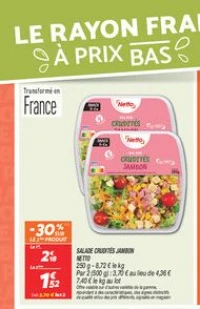 Salade crudités jambon