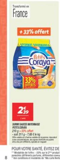 Surimi sauces mayonnaise
