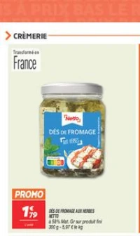 Dés de fromage aux herbes