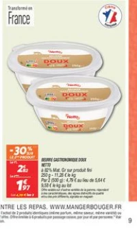 Beurre gastronomique doux
