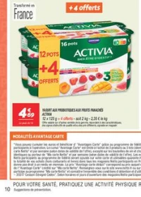 Yaourt aux probiotiques aux fruits panachés