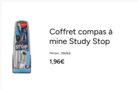 Maped Coffret compas à mine Study Stop