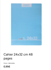 Cahier 24x32 cm 48 pages 2 BE S KOOL