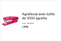 Agrafeuse avec boîte de 1000 agrafes 2 BE S KOOL