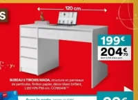 Bureau 5 tiroirs MADA
