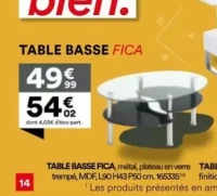 Table basse Fica
