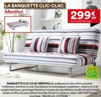 Banquette clic-clac Menthol II