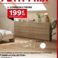 Commode 6 tiroirs Prime