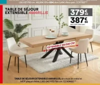 Table de séjour extensible Amarillis