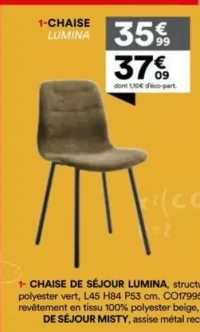 Chaise de séjour Lumina