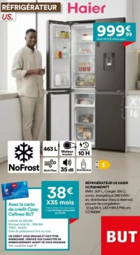 Réfrigérateur US Haier HCR3818EWPT
