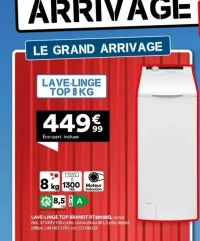 Lave-linge top Brandt BT38038Q