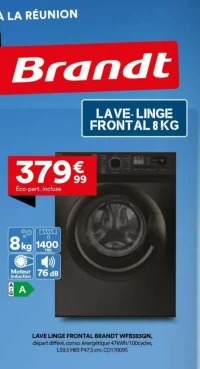 Lave-linge frontal Brandt WFB383QN
