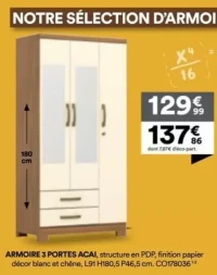 Armoire 3 portes Acai